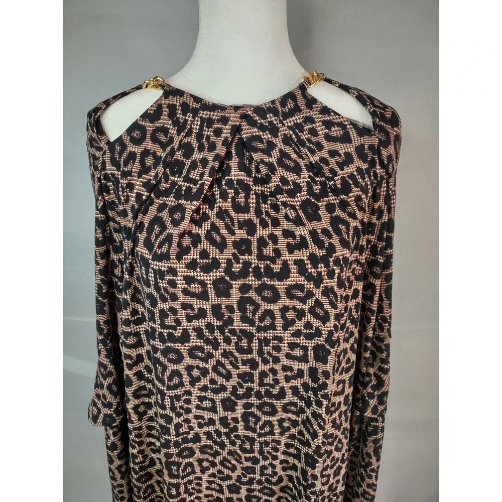 Michael Kors Animal Print  3/4‎ Sleeves Dress Size XL